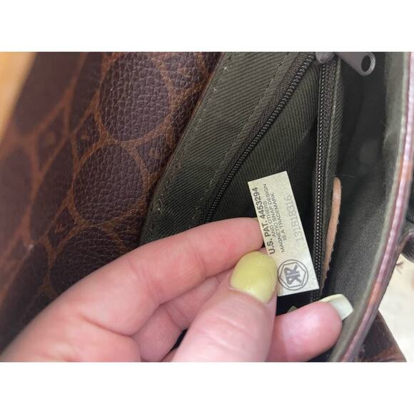 Fossil Mini Bag Shoulder Purse Brown Monogram Logo Y2K Casual - Picture 9 of 9